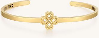 Mantra Kindred Cuff - A True Friendship Is A Journey Without An End in Yellow Gold at Nordstrom