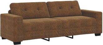 vidaXL vidaXL Sofa with Cushion Brown [Faux leather and Wood]