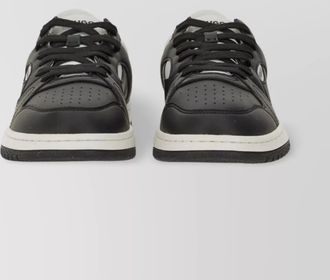 HUGO BOSS leather sneaker with contrast heel tab