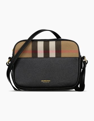 Burberry Womens Burberry Archive Check Crossbody Bag Black - Size: ONE size