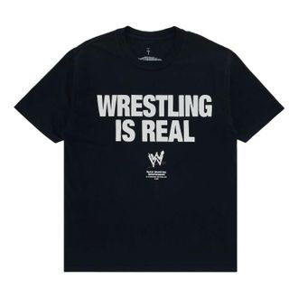 Travis Scott Wrestling Is Real T-shirt Black 01945-1SS2504CJBTSW-BLAC