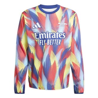adidas Mens Arsenal Long Sleeve Pre Match Shirt 2025 2026 in Blue - Size X-Large