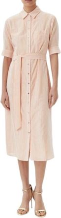 Fracomina Shirt Dresses, female, Pink, Size: XL Chemisier Regular Midi