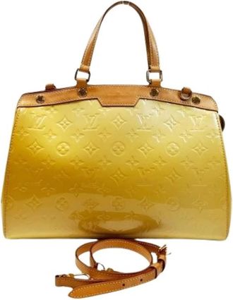 Louis Vuitton Pre-owned Vernis Handtas - Dames - Vintage Handtas - Geel - ONE Size - Leer - Vintage