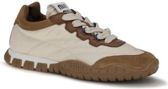 Miu Miu Womens Beige Polyamide Athletic Sneakers