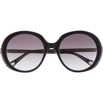 Chlo&eacute; 54mm Core Oversize Sunglasses in Black Black Grey at Nordstrom Rack