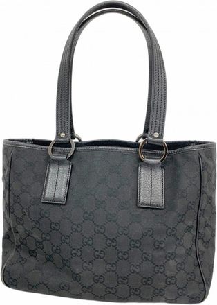 Gucci Black Canvas Tote Bag (Pre-Owned)