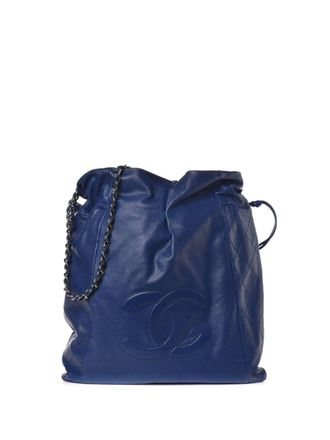 Chanel Caviar 31 drawstring tote bag - Blue
