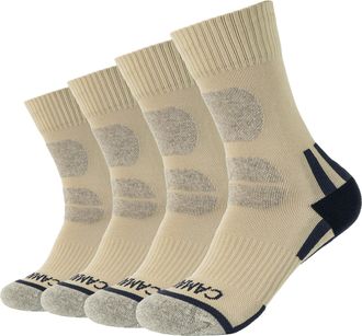 Camano Wandersocken CAMANO Function, Damen, Gr. 35-38, grau (abbey stone), Materialmix, unifarben, normal, Socken Wandersocken, mit Fussgew&ouml;lbe-St&uuml;tze