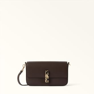 Furla Iride Borsa A Tracolla S Cioccolato Marrone Pelle Di Vitello Sidney Donna