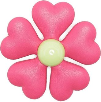 Moschino leather flower brooch - women - Calf Leather - OS - Pink