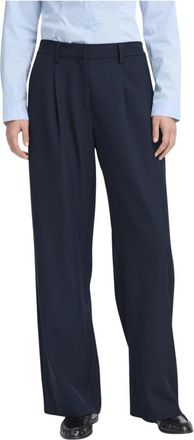 Ichi Wijde Broeken - Dames - Wijde Broeken - Blauw - XL - Broeken