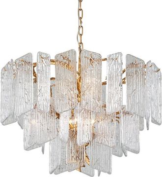 Hudson Valley Lighting Piemonte L&aacute;mpara De Ara&ntilde;a 8 Luces Royal Gold, Vidrio