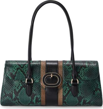 Brahmin Dayan Croc Embossed Leather Satchel in Multi Venezia at Nordstrom