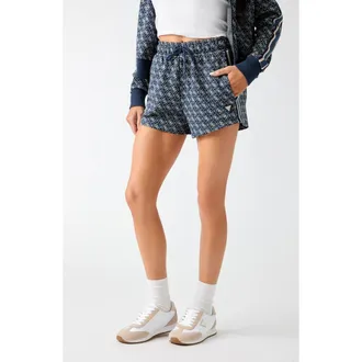 Guess 4G Logo Jacquard Drawstring Shorts in Open Blue at Nordstrom, Size X-Small