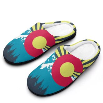 Generic Colorado Flag Mens Slippers Comfortable And Non-slip Cotton Slipper Shoe for House