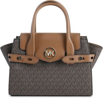 Michael Kors Womens Jet Set Charm Medium Satchel - Tan Leather - One Size