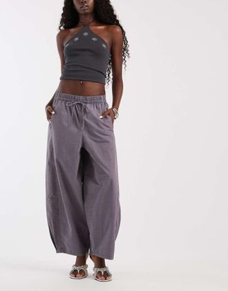 Asos Pantaloni oversize a palloncino color antracite-Grigio