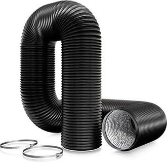 OEM Manguera De Ventilaci&oacute;n Y Extracci&oacute;n - Manguera Flexible De Pvc - Extracci&oacute;n De Aire - Reforzada Con Alambre De Acero - 150 Mm X 3 M - Negra