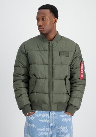 Alpha Industries Bomberjacke ALPHA INDUSTRIES MA-1 Puffer Bomber, Herren, Gr. XXL, gr&uuml;n (schwarz olive), Obermaterial: 100% Polyester; Futter: 100% Polyester; F&uuml;llung: