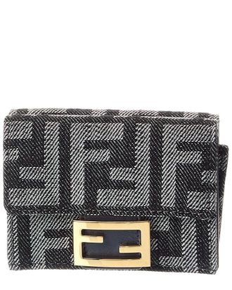 Fendi Fendi Baguette Micro Leather Card Case