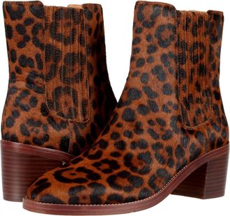 Madewell Desi High Shaft Chelsea Boot Maple Syrup Multi Leopard MA422-984 Womens