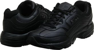 Fila Memory Workshift Womens Shoes Black/Black/Black : 8 B - Medium, Leather