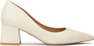 Kazar Minimalistische pumps in neutrale kleur - Dames - Pumps - Beige - 38 EU - Leer - Schoenen
