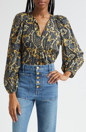 Ulla Johnson Brea Floral Top in Luna at Nordstrom, Size 12
