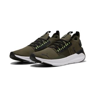 Puma Laufschuh PUMA SOFTRIDE SYMMETRY FUZION LS, Gr. 42, gr&uuml;n (schwarz olive, puma schwarz, fizzy light), Textil, Schuhe Laufschuh