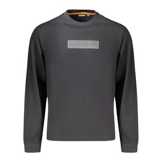 Napapijri Box Logo Long Sleeve T-Shirt - Heren - Tops - Zwart - Maat: XL Katoen