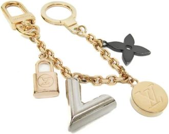 Louis Vuitton Pre-owned Chain Kaleido V Holder Sleutelhanger - Dames - Vintage Accessoires - Geel - ONE Size - Vintage