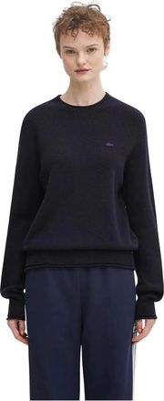 Lacoste Jersey de Lana Tejido en 3D - Knitwear - Mujer - Azul - M