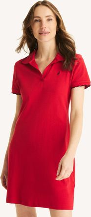 Nautica Womens Scalloped Deck Polo Dress