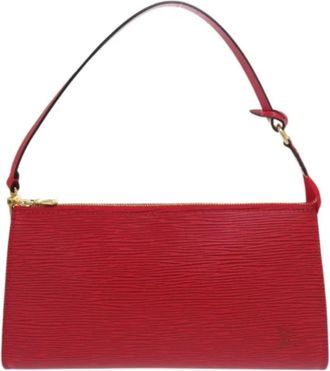 Louis Vuitton Tweedehands leren Louis Vuitton tassen - Dames - Vintage Handtas - Rood - ONE Size - Leer - Vintage