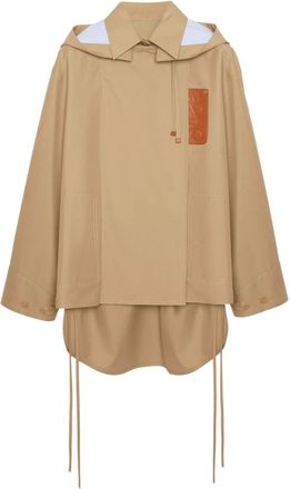 Loewe hooded parka coat - women - Cotton - 36 - Neutrals