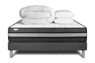 VITALIT Pack colch&oacute;n gris espuma viscoel&aacute;stica 180 x 200