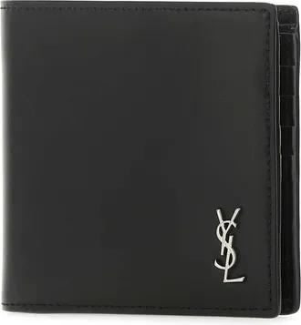 Saint Laurent Nero Exterior: Leather Portafogli Wallet