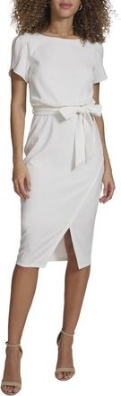 Kensie Crepe Scuba Midi Dress