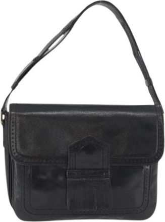 Saint Laurent Pre-owned Vintage schoudertas - Dames - Vintage Schoudertas - Zwart - ONE Size - Leer - Vintage