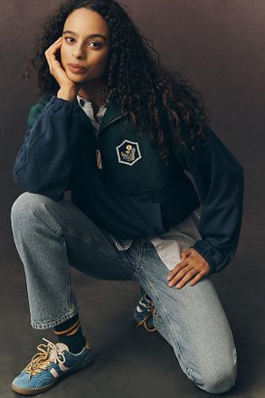 Pilcro Shetland Half-Zip Pullover Sweatshirt