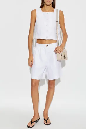 Poss&eacute; Linen Top Rio, Womens, White