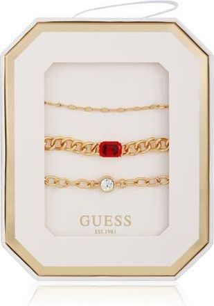 Guess Set of 3 Assorted Chain Bracelets in Gold at Nordstrom Rack