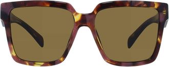 Prada Brown Square Ladies Sunglasses PR 24ZS 18N01T 56