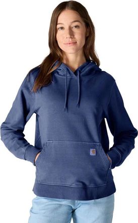 Carhartt Work in Progress Durham Hoodie Womens Blue Garment Dye French Terry Relaxed Fit JAX1374