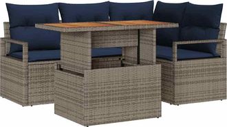 vidaXL Conjunto De Sof&aacute;s De Jard&iacute;n 5 Uds. 4-n&uacute;mero De Plazas Vidaxl