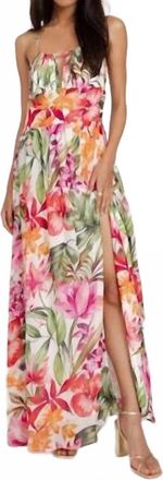 Lavender Brown Julissa Maxi Dress In Green Multi