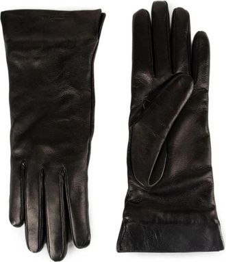 Ann Demeulemeester Inke Geborduurde Handschoenen - Dames - Handschoenen - Zwart - 8 IN - Leer - Accessoires
