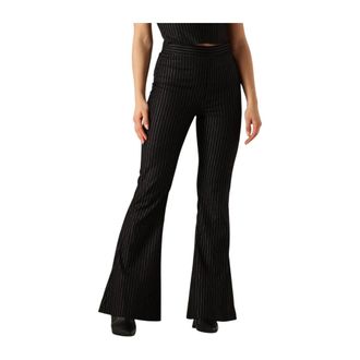 Gestuz Broeken, Dames, Zwart, M, Polyester, Caylina GZ High-Waisted Broek