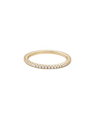 Adornia Adornia 14K Over Silver Cz Eternity Band Ring